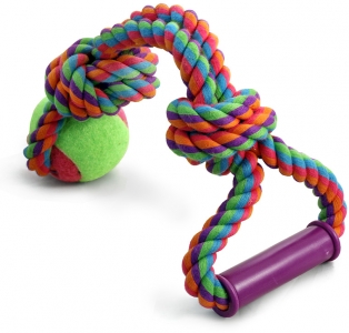 Верёвка с ручкой, 2 узла и мяч